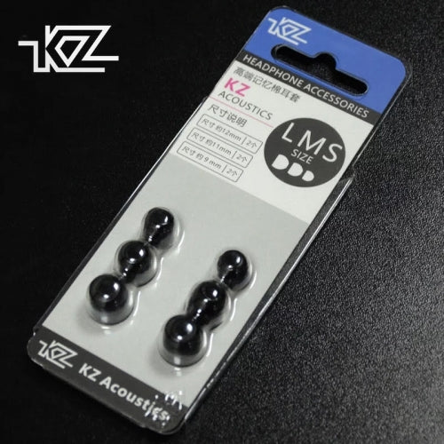KZ SET ESPUMA CON MEMORIA AISLANTE 3 PARES NEGRO
