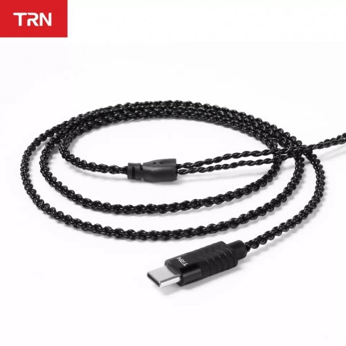 TRN CABLE DE PLATA TRENZADO USB-C CON MIC LIBRE DE OXIGENO DAC 24bit/96kHz INTEGRADO