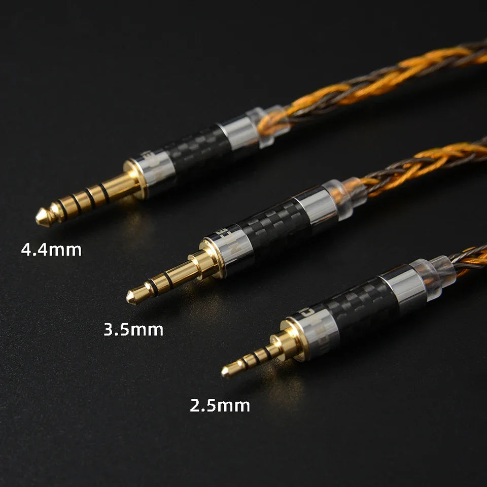 NICEHCK CABLE 2 PIN 8 NÚCLEOS PLATA LIBRE DE OXIGENO