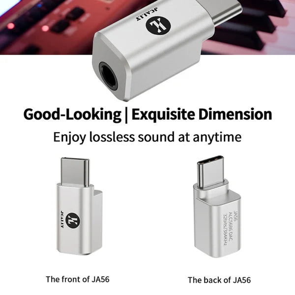 JCALLY JA56 USB-C A 3.5mm DAC 32-bit/384kHz ADAPTADOR DE AUDIO