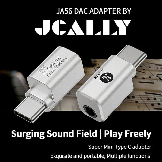 JCALLY JA56 USB-C A 3.5mm DAC 32-bit/384kHz ADAPTADOR DE AUDIO