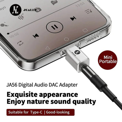 JCALLY JA56 USB-C A 3.5mm DAC 32-bit/384kHz ADAPTADOR DE AUDIO